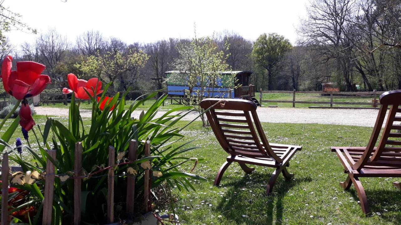 Villa Roulotte Fleur des Champs à Sigalens Extérieur photo